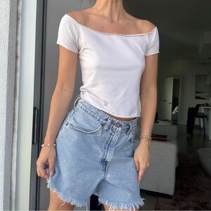 Brandy Melville off the shoulder crop top